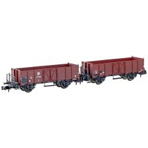 Hobbytrain H24351 N 2pc set open freight carriages L6 of SBB