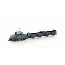 KATO by Lemke K105006 N freight train set E-Locomotive BR 169 with 2 freight carriage DB, EP.IV Green