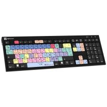 Logickeyboard Adobe Premiere Pro CC Corded Keyboard German, QWERTZ Black Multimedia buttons, USB hub, Quiet keypad