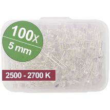 Quadrios LED set Warm white 5 mm 20 mA 3.0 V
