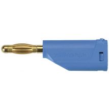 Schuetzinger Spring-loaded plug Pin diameter: 4 mm Blue 1 pc(s)