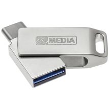 MyMEDIA My Dual USB 3.2 Gen 1 /USB C Drive 128GB USB stick 128 GB Silver 69271 USB A (USB 3.2 1st gen), USB C®