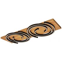 ECO-Light 9180-PL2 WO RIFIA LED ceiling light LED (monochrome) 25 W Wood, Black