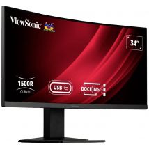 Viewsonic VG3419C LED EEC G (A - G) 86.4 cm (34 inch) 3440 x 1440 p 16:9 3.5 ms HDMI™, DisplayPort, Audio stereo (3.5 mm jack), RJ45, USB C® VA LED