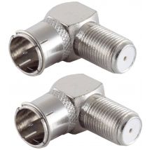 Shiverpeaks BS15-300414 F adapter (angled) Connections: Quick-release F connector, F socket 2 pc(s)