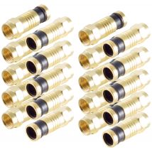 Shiverpeaks BS15-300914 F connector Compression, gold-plated Connections: F plug Cable diameter: 7.2 mm 10 pc(s)