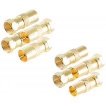 Shiverpeaks BS15-301114 F coax adapter set gold-plated Connections: F plug, F socket, IEC coax socket, IEC coax connector 1 Set