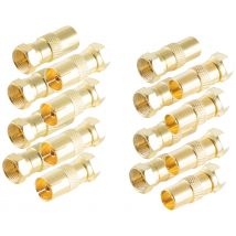 Shiverpeaks BS15-301214 F coax adapter set gold-plated Connections: F plug, IEC coax socket, IEC coax connector 1 Set