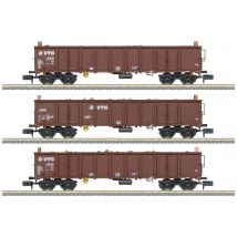 MiniTrix 18288 N set of 3 high-sided cars Eanos of VTG, MHI