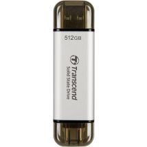 Transcend ESD310S 512 GB External SSD hard drive USB A (USB 3.2 2nd gen), USB C® Silver TS512GESD310S
