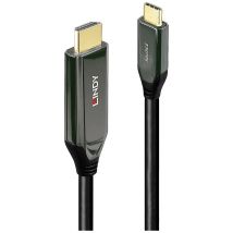 LINDY USB-C® Adapter cable USB-C® plug, HDMI-A plug 1.00 m Black 43367 8K UHD HDMI cable