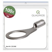 Quadrios 23C499 Ring terminal Cross section (max.)=1.5 mm² Hole Ø=8.5 mm Not insulated 100 pc(s)