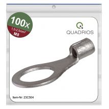 Quadrios 23C504 Ring terminal Cross section (max.)=2.5 mm² Hole Ø=8.5 mm Not insulated 100 pc(s)