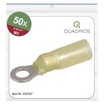 Quadrios 23C527 Ring terminal Cross section (max.)=6 mm² Hole Ø=5.3 mm Partially insulated Yellow 50 pc(s)