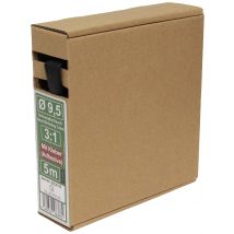Quadrios 23CA178 Heatshrink + adhesive Black 9.5 mm Shrinkage:3:1 5 m