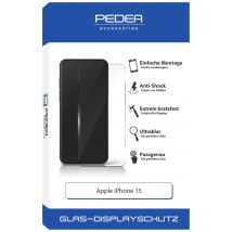 Pedea 50170098 Glass screen protector Apple iPhone 15 1 pc(s) Anti-fingerprint 50170098