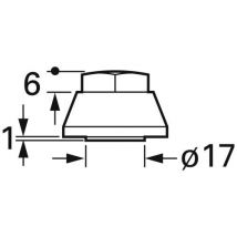 FTCAP HM 8 Plastic domed cap nut Screw-type (Ø) 25 mm 1 pc(s)