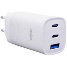 Verico Mojo 65W GaN 3 USB charger 65 W 1x USB-A, 2x USB-C® Power Delivery White Indoors