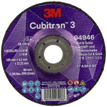 Cubitron 94946 Cubitron™ 3 Cut and Grind Grinding disc Diameter 125 mm Bore diameter 22.23 mm 10 pc(s)