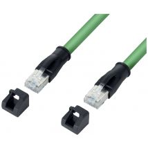 Luetze 192766.1000 RJ45 Network cable, patch cable CAT 6 10 m Green Flame-retardant, Suitable for drag chains, Halogen-free 1 pc(s)