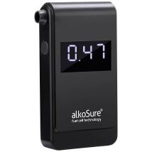 alkoSure Breathalyser Black (matt) 0.00 up to 4.00 ‰ Incl. display, Selectable SI units