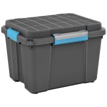 KIS 237440 Storage box Scubba Stackable (W x H x D) 495 x 340 x 390 mm Grey-blue, Black 1 pc(s)