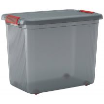 KIS 237491 Storage box K Latch Stackable (W x H x D) 590 x 450 x 390 mm Smoke grey, Translucent 1 pc(s)