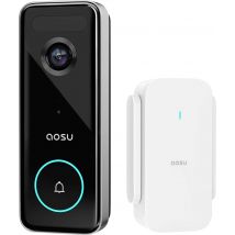 Aosu V8S Video door intercom Wi-Fi Complete kit 1-piece Black