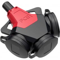 PC Electric 243711-src5 3-way connector Rubber + voltage display 250 V Red IP54