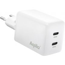 Aqiila W2 USB charger 45 W 2x USB-C® Power Delivery White Indoors