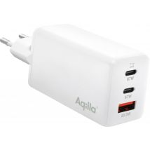 Aqiila W3 USB charger 65 W 1x USB-A, 2x USB-C® Power Delivery, Quick Charge 3.0, QC 4+ White Indoors