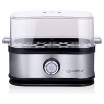 Alpina Switzerland 871125223691 Egg boiler with egg piercer, with graduated beaker Silver, Black