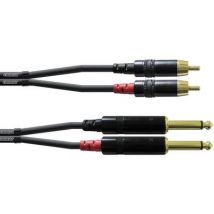 Cordial CFU1,5PC Audio/phono Adapter cable [2x Jack plug 6.35 mm - 2x RCA plug (phono)] 1.50 m Black
