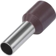 TRU COMPONENTS 1091272 Ferrule 0.14 mm² Partially insulated Brown 100 pc(s)