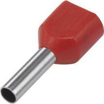 TE Connectivity 966144-4 Twin ferrule 1 mm² Partially insulated Red 500 pc(s)