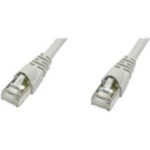 Telegaertner L00002D0080 RJ45 Network cable, patch cable CAT 5e F/UTP 3.00 m Grey Flame-retardant, incl. detent 1 pc(s)