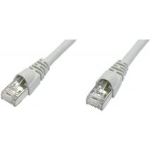 Telegaertner 100008990 RJ45 Network cable, patch cable CAT 6A S/FTP 10.00 m White double shielding, incl. detent, Flame-retardant 1 pc(s)