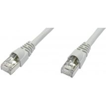 Telegaertner 100009115 RJ45 Network cable, patch cable CAT 6A S/FTP 25.00 m Grey Flame-retardant, incl. detent, Flame-retardant, Halogen-free, UL-approved 1