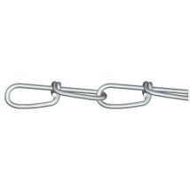 doerner + helmer 156148 Double loop chain Silver Steel zinc galvanized 30 m
