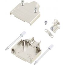 MH Connectors MHDM25-K 6560-0136-03 D-SUB housing Number of pins: 25 Metal 180 ° Silver 1 pc(s)