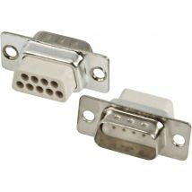 MH Connectors MHDBC09SP-NW D-SUB pin strip 180 ° Number of pins: 9 Crimp 1 pc(s)