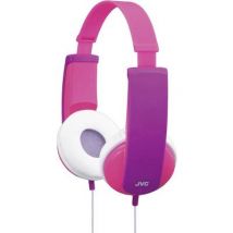 JVC HA-KD5-P-E Children On-ear headphones Corded (1075100) Pink, Purple Volume limiter, Light-weight headband