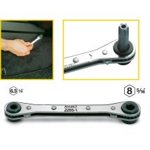 Hazet 2265-1 Ratchet 1/4 (6.3 mm), 5/16 (8 mm) 140 mm
