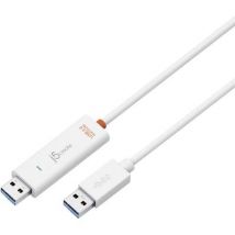 j5create USB 3.0 Wormhole Switch/Data Link Cable White 1,5 m