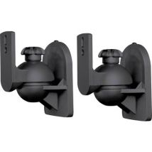 SpeaKa Professional Speaker wall mount Swivelling/tiltable Distance to wall (max.): 6.4 cm Black 1 Pair
