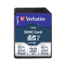 Verbatim PRO SDHC card 32 GB Class 10 UHS-I, Class 10