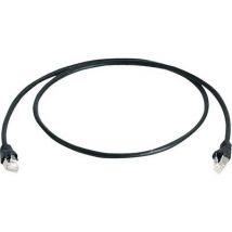 Telegaertner L00006A0056 RJ45 Network cable, patch cable CAT 6A S/FTP 50.00 m Black Flame-retardant, Halogen-free, UL-approved 1 pc(s)