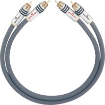 RCA Audio/phono Cable [2x RCA plug (phono) - 2x RCA plug (phono)] 0.50 m Anthracite gold plated connectors Oehlbach NF 14 MASTER