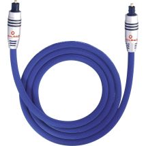 Oehlbach 1382 Toslink Audio/phono Cable [1x Toslink plug (ODT) - 1x Toslink plug (ODT)] 2.00 m Blue gold plated connectors