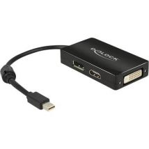 Delock 62623 DisplayPort / HDMI / DVI Adapter [1x Mini DisplayPort plug - 1x DisplayPort socket, HDMI socket, DVI socket 25-pin] Black incl. ferrite core 16.00